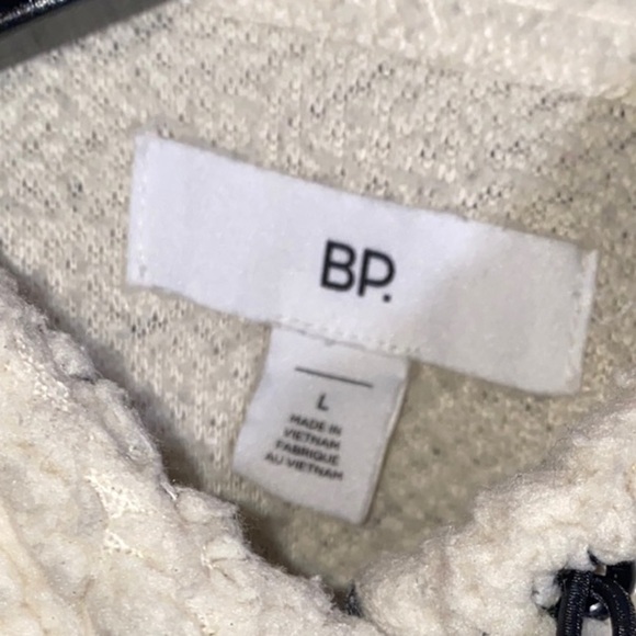 Bp Cozy Jacket Cream Sherpa Pullover Large - Picture 2 of 6